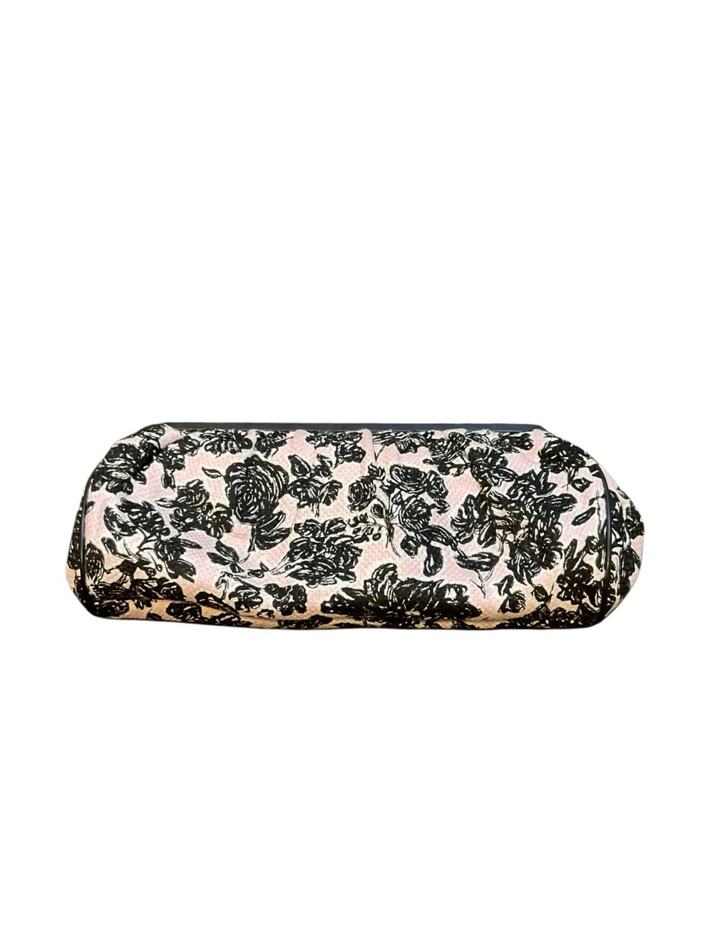 Ann Taylor Pink and Black Floral Lace Cosmetic Case